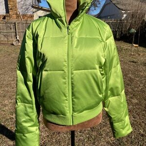 Calvin Klein Lime Green Puffer Jacket